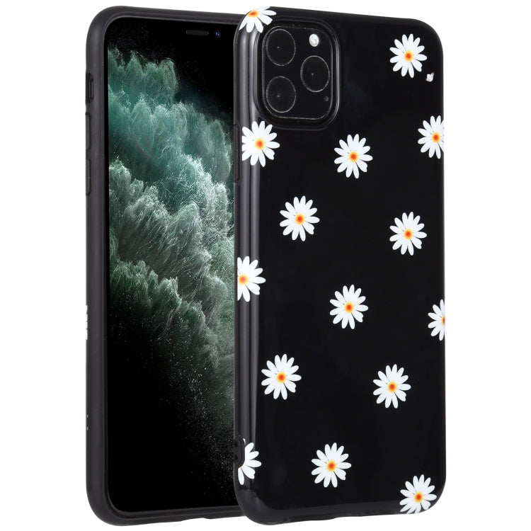 For iPhone 11 Pro Max Flowers Pattern IMD Shockproof TPU Protective Case