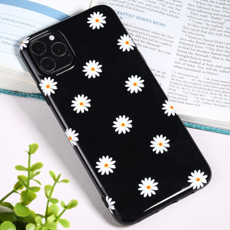 For iPhone 11 Pro Max Flowers Pattern IMD Shockproof TPU Protective Case