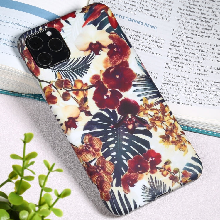 For iPhone 11 Pro Max Flowers Pattern IMD Shockproof TPU Protective Case
