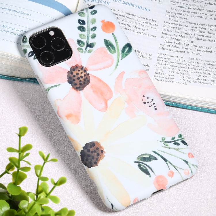 For iPhone 11 Pro Max Flowers Pattern IMD Shockproof TPU Protective Case