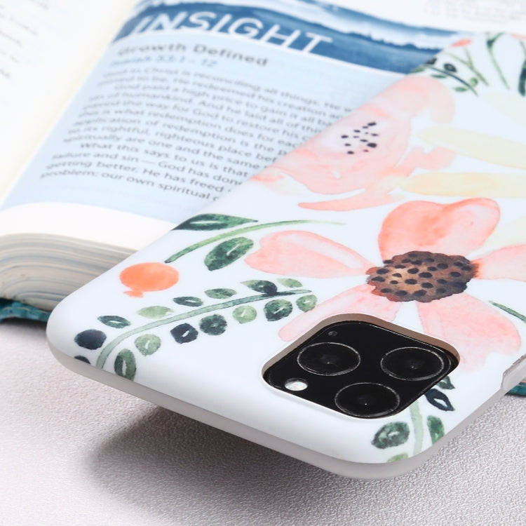 For iPhone 11 Pro Max Flowers Pattern IMD Shockproof TPU Protective Case