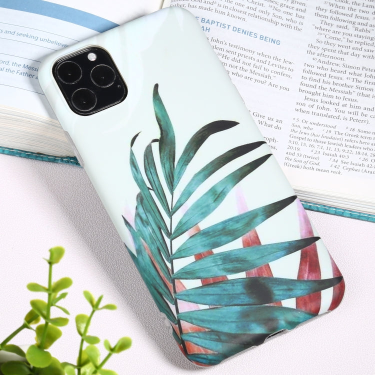 For iPhone 11 Pro Max Flowers Pattern IMD Shockproof TPU Protective Case