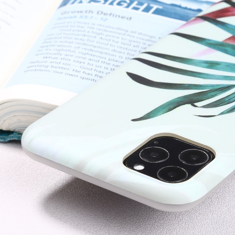 For iPhone 11 Pro Max Flowers Pattern IMD Shockproof TPU Protective Case