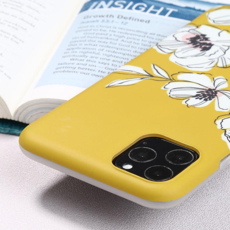 For iPhone 11 Pro Max Flowers Pattern IMD Shockproof TPU Protective Case