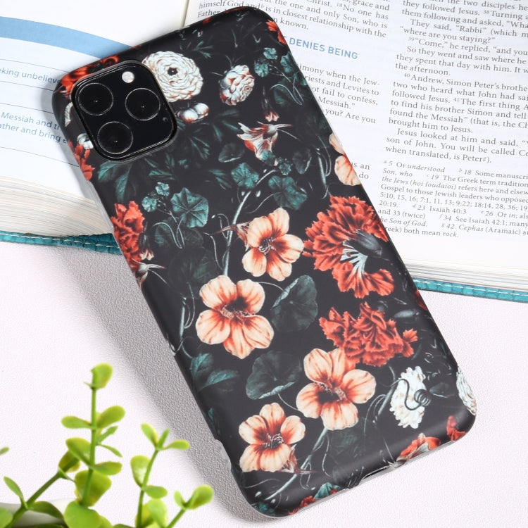 For iPhone 11 Pro Max Flowers Pattern IMD Shockproof TPU Protective Case