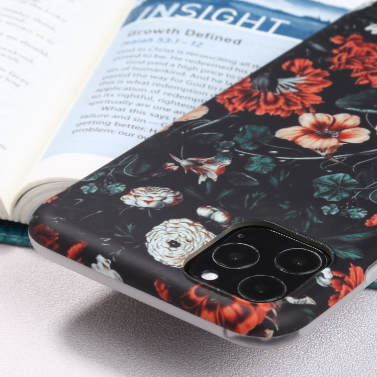 For iPhone 11 Pro Max Flowers Pattern IMD Shockproof TPU Protective Case