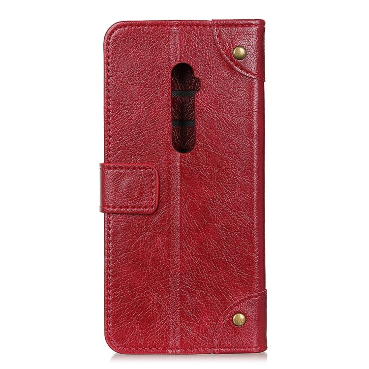 For OPPO Reno2 / Reno 5G Copper Buckle Nappa Texture Horizontal Flip Leather Case with Holder & Card Slots & Wallet