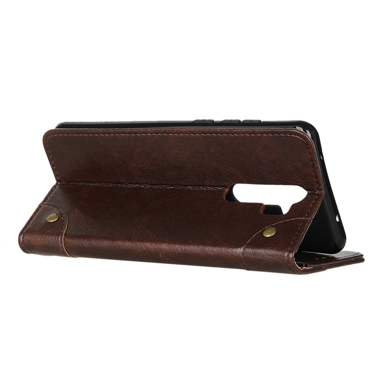 For Xiaomi Redmi Note 8 Pro Copper Buckle Nappa Texture Horizontal Flip Leather Case with Holder & Card Slots & Wallet