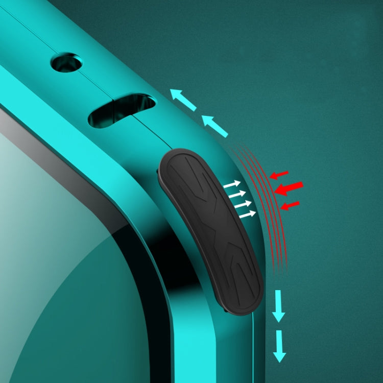For OnePlus 8 Four-corner Shockproof Anti-peeping Magnetic Metal Frame Double-sided Tempered Glass Case