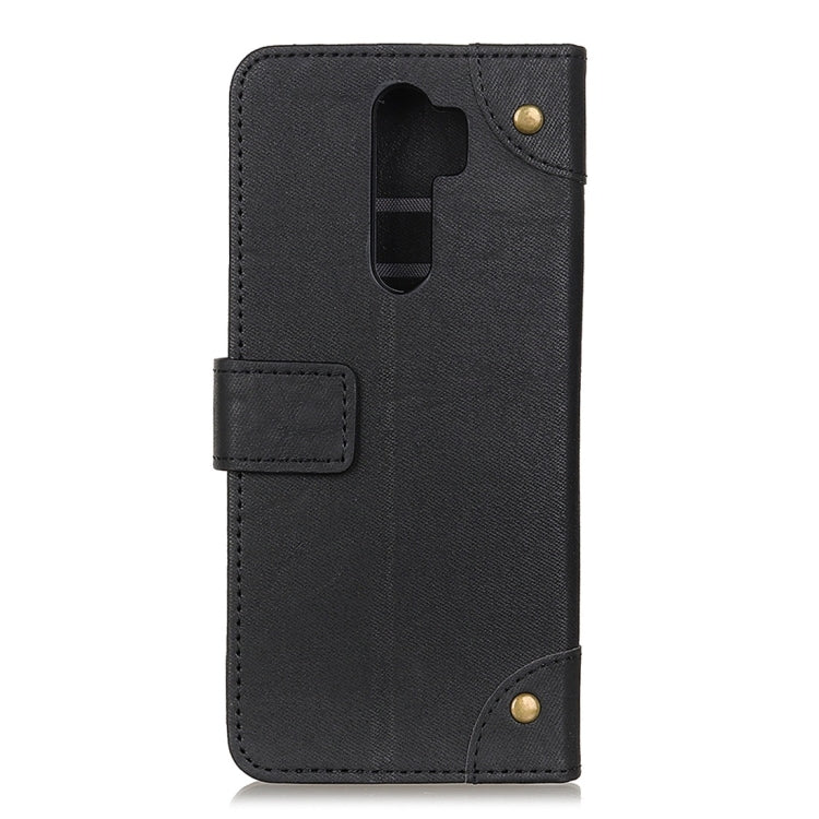 For Xiaomi Redmi Note 8 Pro Copper Buckle Retro Crazy Horse Texture Horizontal Flip Leather Case with Holder & Card Slots & Wallet