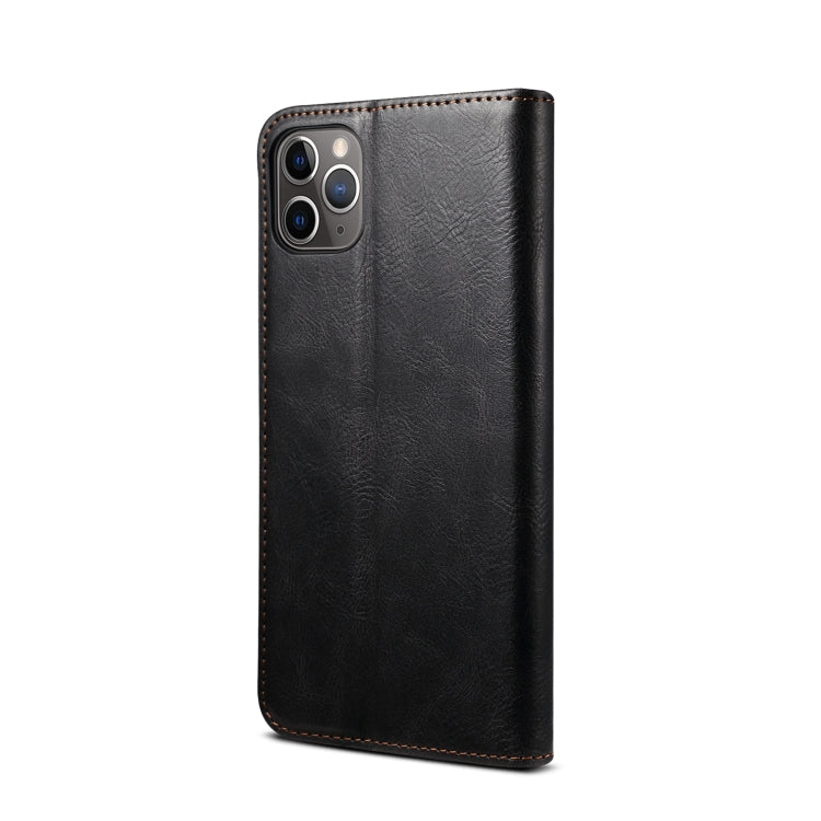 For iPhone 11 Pro Simple Wax Crazy Horse Texture Horizontal Flip Leather Case with Card Slots & Wallet