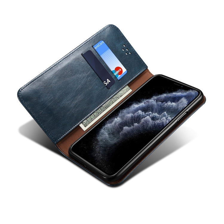 For iPhone 11 Pro Simple Wax Crazy Horse Texture Horizontal Flip Leather Case with Card Slots & Wallet