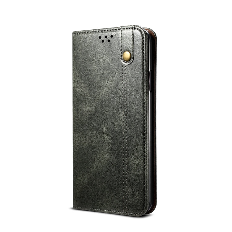 For iPhone 11 Pro Simple Wax Crazy Horse Texture Horizontal Flip Leather Case with Card Slots & Wallet