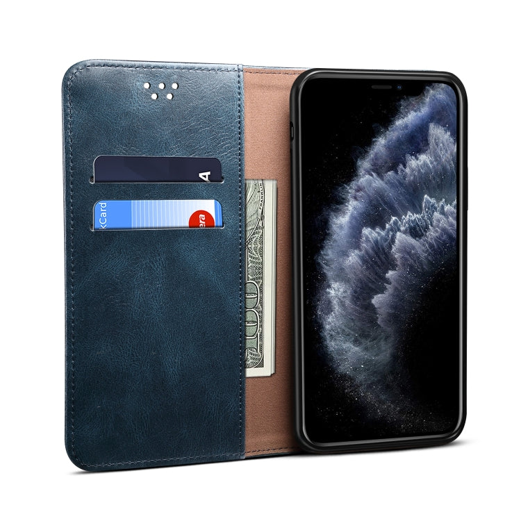 For iPhone 11 Pro Max Simple Wax Crazy Horse Texture Horizontal Flip Leather Case with Card Slots & Wallet