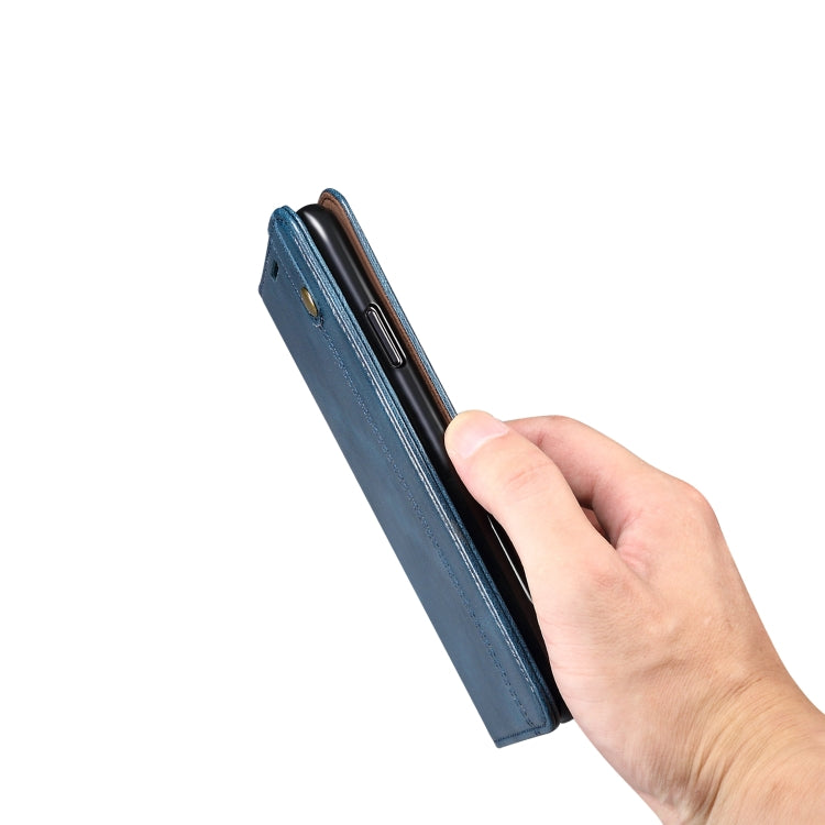 For iPhone 11 Pro Max Simple Wax Crazy Horse Texture Horizontal Flip Leather Case with Card Slots & Wallet