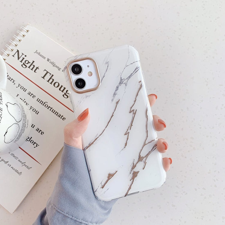 For iPhone 11 Marble Pattern Dual-side Laminating TPU Protective Case