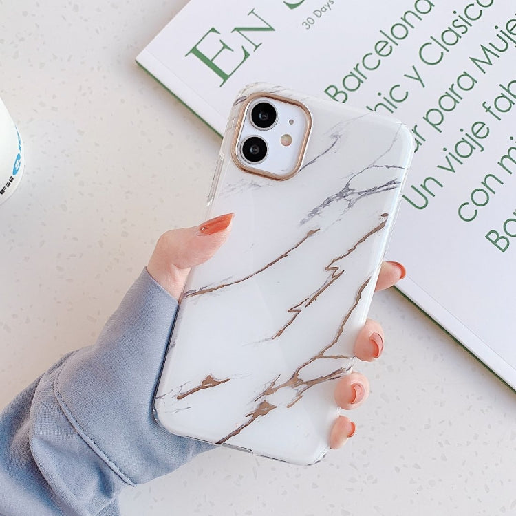 For iPhone 11 Marble Pattern Dual-side Laminating TPU Protective Case