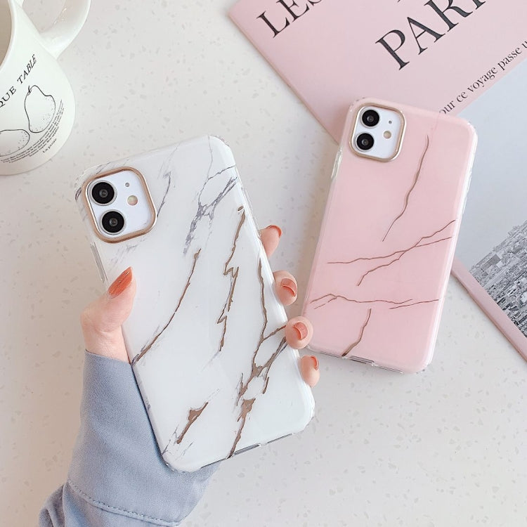 For iPhone 11 Marble Pattern Dual-side Laminating TPU Protective Case