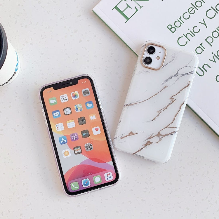 For iPhone 11 Marble Pattern Dual-side Laminating TPU Protective Case