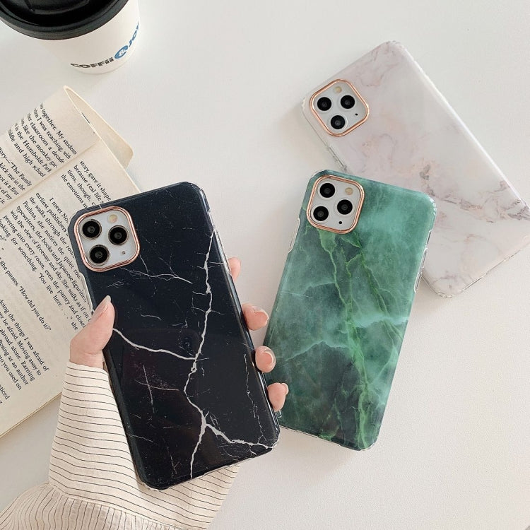 For iPhone 12 / 12 Pro Marble Pattern Dual-side Laminating TPU Protective Case