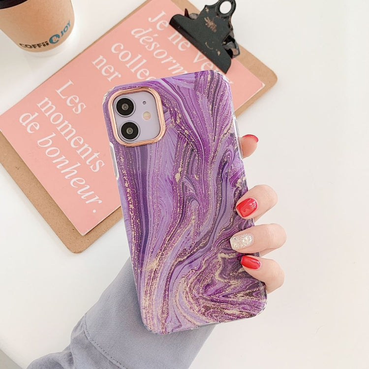 For iPhone 12 mini Marble Pattern Dual-side Laminating TPU Protective Case