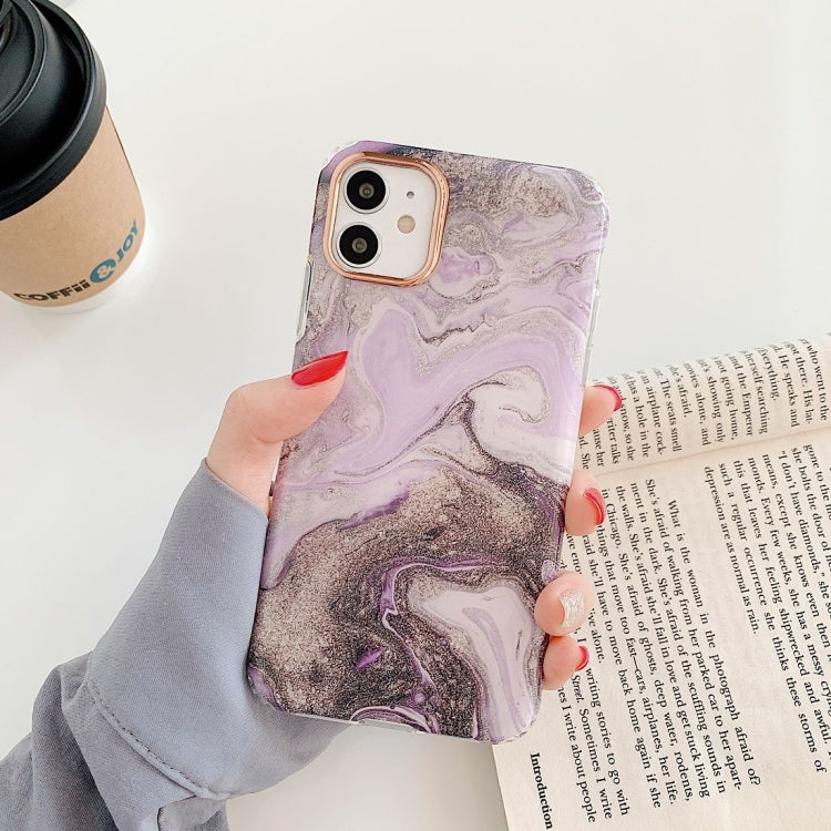 For iPhone 12 mini Marble Pattern Dual-side Laminating TPU Protective Case