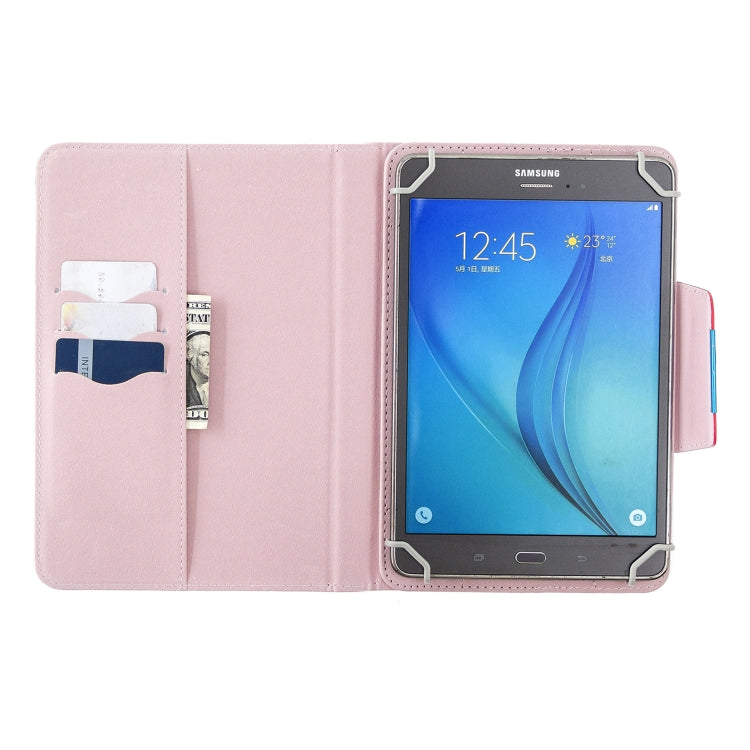 For 8 inch Universal Solid Color Horizontal Flip Leather Case with Card Slots & Holder & Wallet
