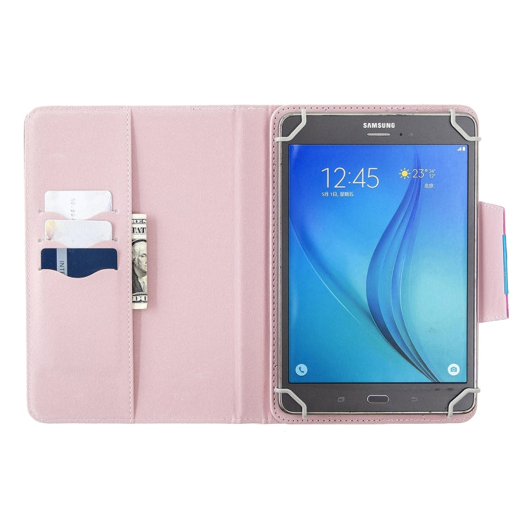 For 8 inch Universal Solid Color Horizontal Flip Leather Case with Card Slots & Holder & Wallet