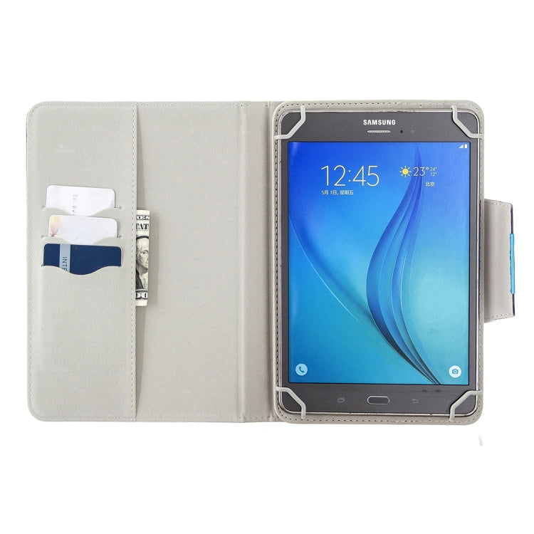 For 8 inch Universal Solid Color Horizontal Flip Leather Case with Card Slots & Holder & Wallet