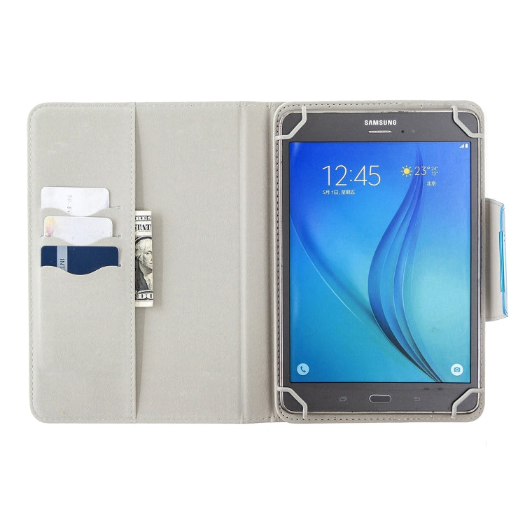For 8 inch Universal Solid Color Horizontal Flip Leather Case with Card Slots & Holder & Wallet