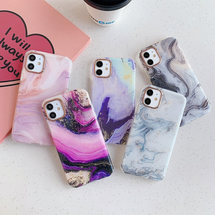 For iPhone 11 Marble Pattern Dual-side Laminating TPU Protective Case