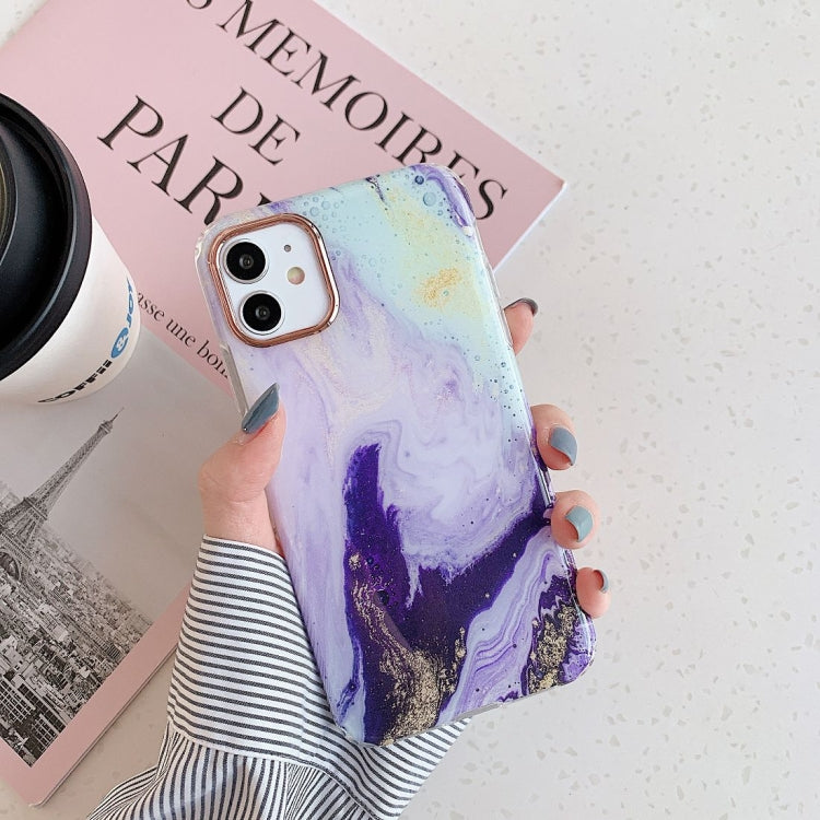 For iPhone 11 Pro Max Marble Pattern Dual-side Laminating TPU Protective Case