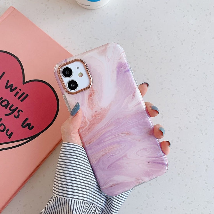 For iPhone 12 mini Marble Pattern Dual-side Laminating TPU Protective Case