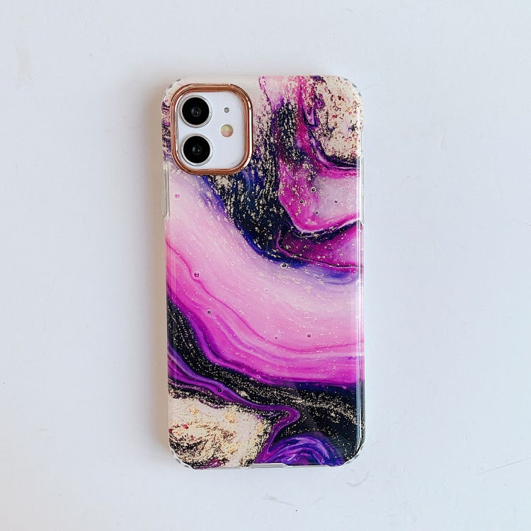 For iPhone 12 / 12 Pro Marble Pattern Dual-side Laminating TPU Protective Case