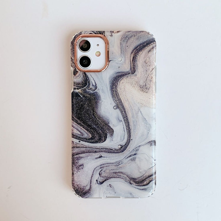 For iPhone 12 / 12 Pro Marble Pattern Dual-side Laminating TPU Protective Case
