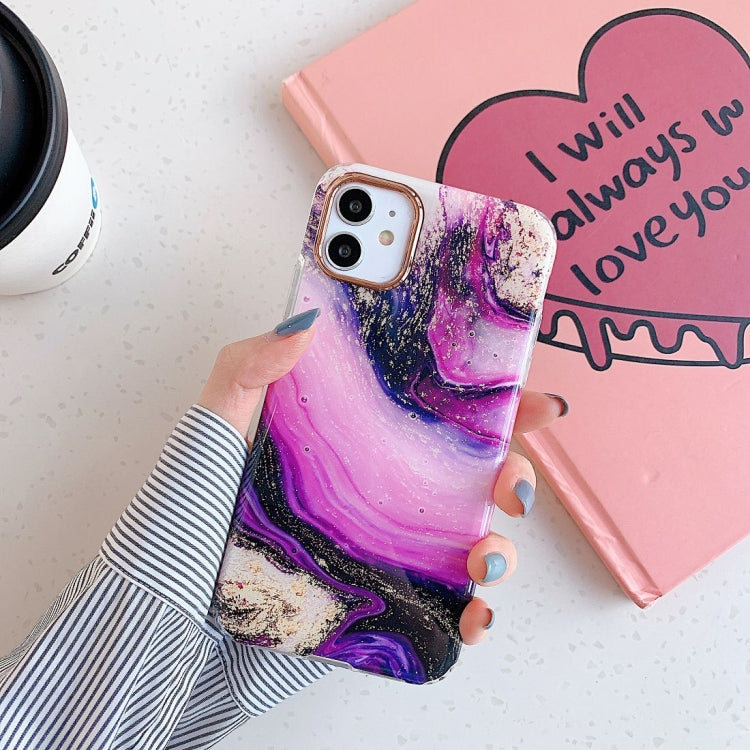 For iPhone 12 Pro Max Marble Pattern Dual-side Laminating TPU Protective Case