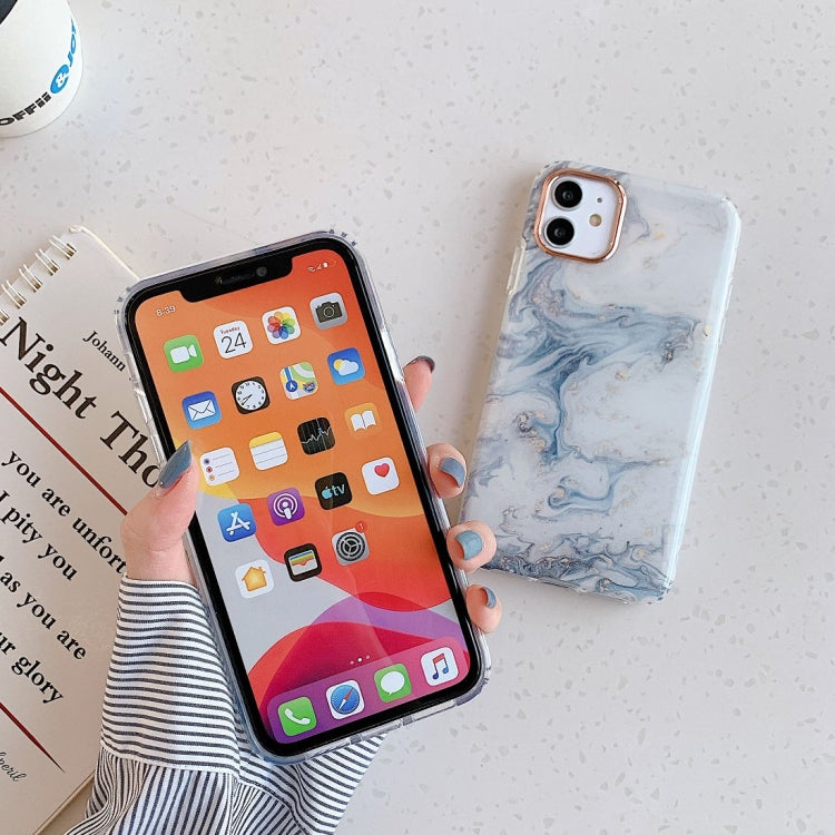For iPhone 12 Pro Max Marble Pattern Dual-side Laminating TPU Protective Case