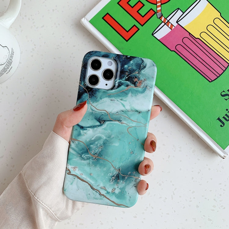For iPhone 11 Golden Circle Marble Pattern Dual-side Laminating TPU Case