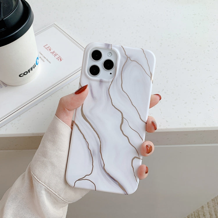 For iPhone 11 Pro Golden Circle Marble Pattern Dual-side Laminating TPU Case