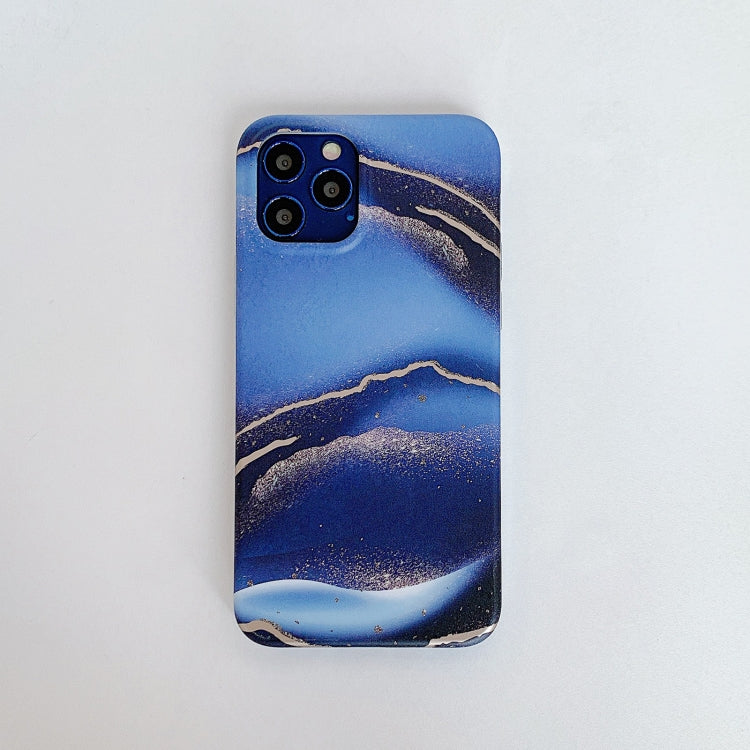 For iPhone 11 Pro Max Golden Circle Marble Pattern Dual-side Laminating TPU Case