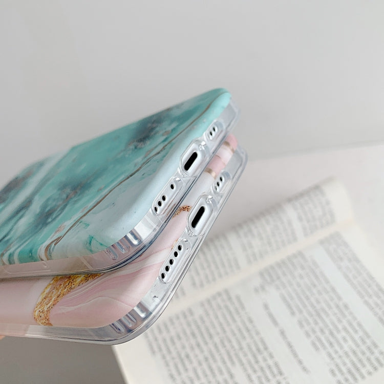 For iPhone 12 mini Golden Circle Marble Pattern Dual-side Laminating TPU Case