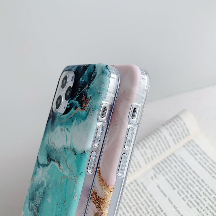 For iPhone 12 mini Golden Circle Marble Pattern Dual-side Laminating TPU Case