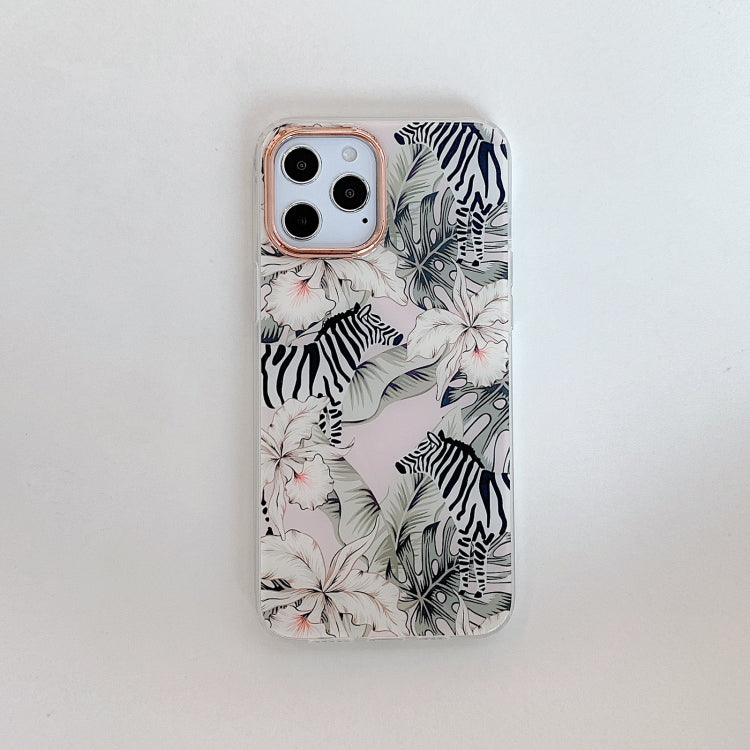 For iPhone 12 Pro Max Golden Circle Pattern Dual-side Laminating TPU Case