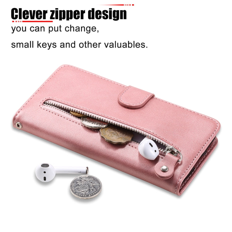 For OPPO A9 (2020) / A5 (2020) Fashion Calf Texture Zipper Horizontal Flip Leather Case with Holder & Card Slots & Wallet