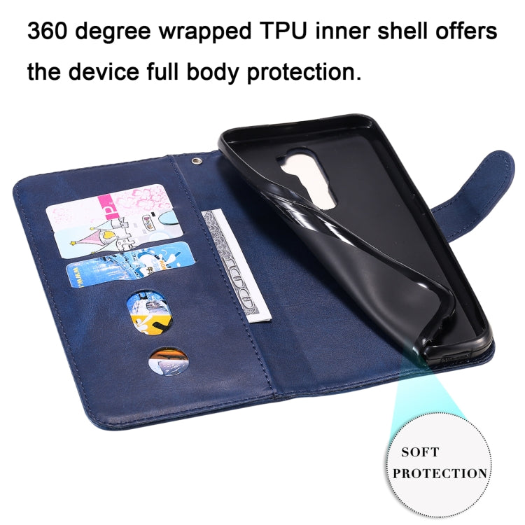 For OPPO A9 (2020) / A5 (2020) Fashion Calf Texture Zipper Horizontal Flip Leather Case with Holder & Card Slots & Wallet