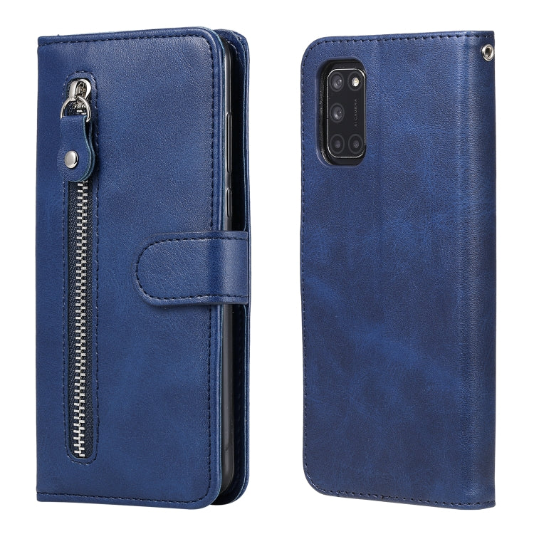 For OPPO A52 / A72 / A92 Fashion Calf Texture Zipper Horizontal Flip Leather Case with Holder & Card Slots & Wallet