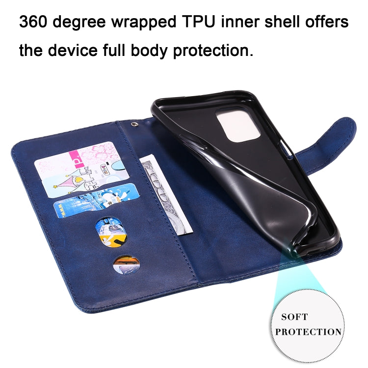 For OPPO A52 / A72 / A92 Fashion Calf Texture Zipper Horizontal Flip Leather Case with Holder & Card Slots & Wallet