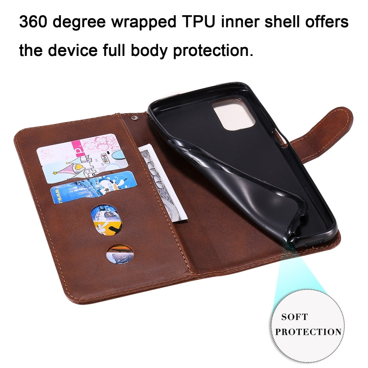 For OPPO A52 / A72 / A92 Fashion Calf Texture Zipper Horizontal Flip Leather Case with Holder & Card Slots & Wallet