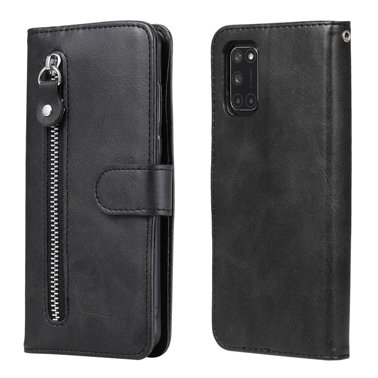 For OPPO A52 / A72 / A92 Fashion Calf Texture Zipper Horizontal Flip Leather Case with Holder & Card Slots & Wallet