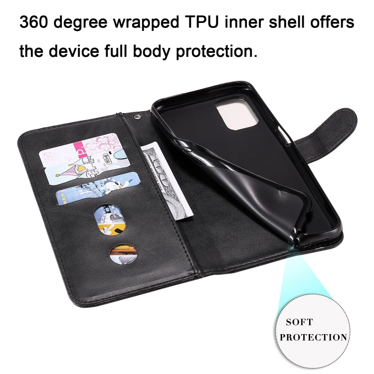 For OPPO A52 / A72 / A92 Fashion Calf Texture Zipper Horizontal Flip Leather Case with Holder & Card Slots & Wallet